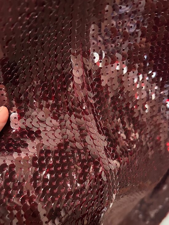 Express Burgundy Sequin Spaghetti Strap Midi Dress - Picture 8 of 11